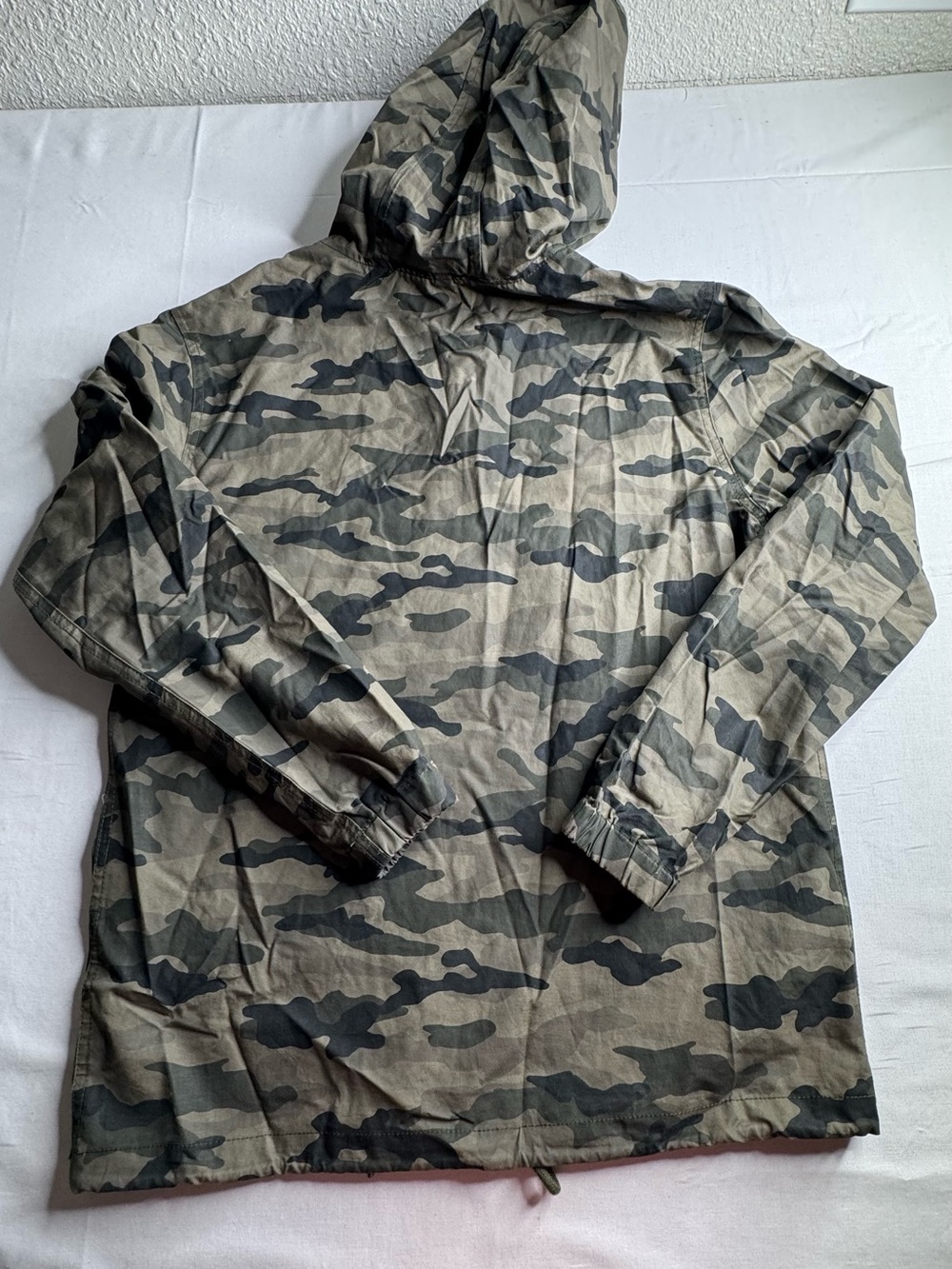 Men's Camo Hooded Anorak Jacket - Green Camouflage